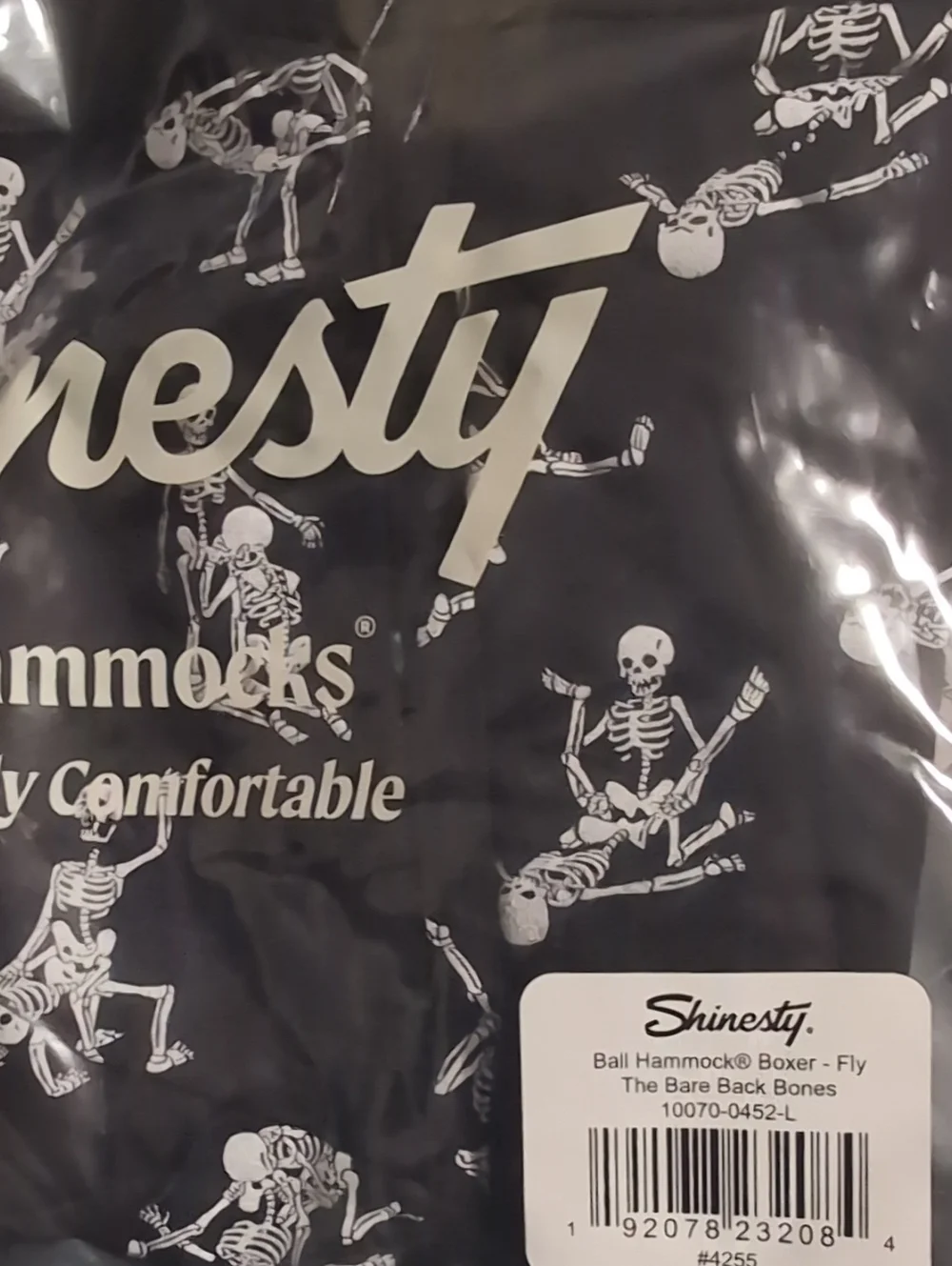 The Bare Back Bones Glow in the Dark Skeletons Ball Hammock Pouch Underwear Wfly